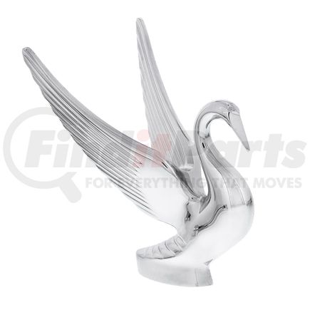 72001 by UNITED PACIFIC - Hood Ornament - Chrome, Swan