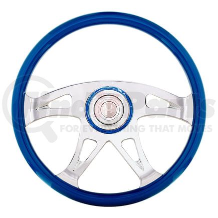 88315 by UNITED PACIFIC - Steering Wheel - 18" Boss, with Color Matching Horn Bezel, Electric Blue