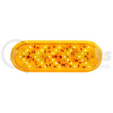 38143 by UNITED PACIFIC - Turn Signal Light - 35 LED, 6" Oval Sequential, Amber LED/Lens