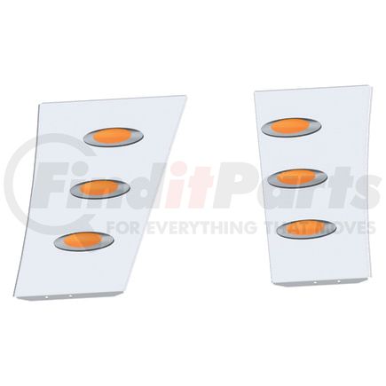 10682231 by PANELITE - HOOD EXTENSION PANEL PAIR PB 389 SH '18+ WIDE REPLACEMENT W/M1 AMBER LED (3)