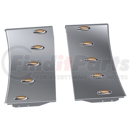 10682568 by PANELITE - ELITE HOOD EXTENSION PANEL PAIR PB 389 SH '18+ 4" WIDE W/M5 AMBER LED (5)