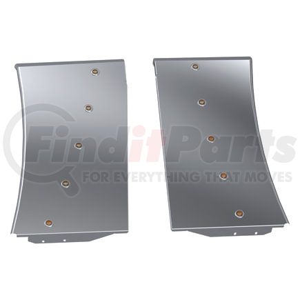 10682911 by PANELITE - ELITE HOOD EXTENSION PANEL PAIR PB 389 SH '18+ 4" WIDE W/3/4" RD AMBER LED (5)