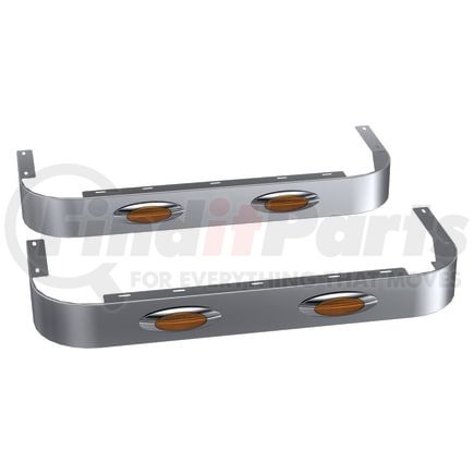 10982112 by PANELITE - SLEEPER SKIRT PAIR PB 389 SH '18+ 44" LONG 4" WIDE W/M1 AMBER LED (2)