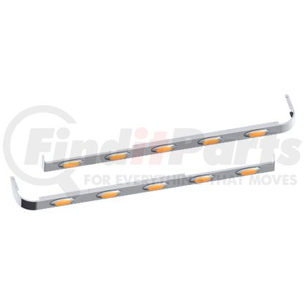 10982241 by PANELITE - SLEEPER SKIRT PAIR PB 579 58" LONG W/EXT CAB EXH 3" WIDE W/M1 AMBER LED (5)