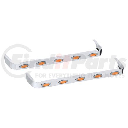 10982257 by PANELITE - SLEEPER SKIRT PAIR PB 72" (63") LONG 4" WIDE W/M1 AMBER LED (5)