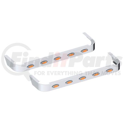 10982586 by PANELITE - SLEEPER SKIRT PAIR PB 389 LH '18+ 58" LONG, 4" WIDE W/M5 AMBER LED (5)