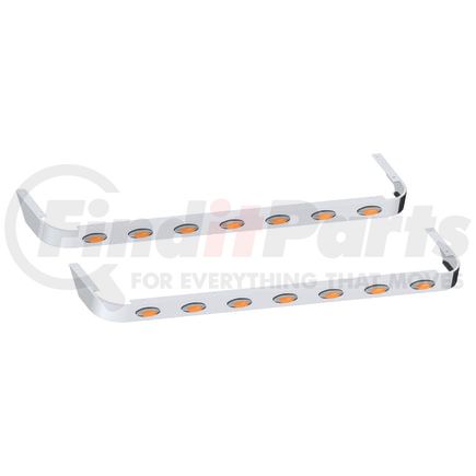 10982582 by PANELITE - SLEEPER SKIRT PAIR PB 389 '18+ 72"LONG 3" WIDE W/M5 AMBER LED (7)