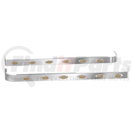 10982596 by PANELITE - SLEEPER SKIRT PAIR PB 579 44" LONG W/EXT CAB EXH 3"WIDE W/M5 AMBER LED(6)