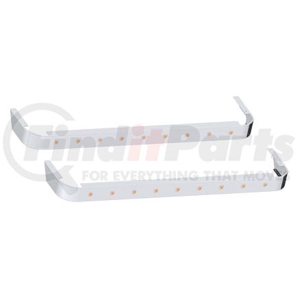 10982948 by PANELITE - SLEEPER SKIRT PAIR PB 389 LH '18+ 72" LONG 4" WIDE W/ 3/4" RD AMBER LED (9)