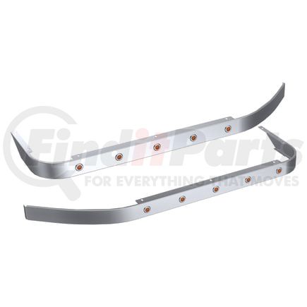 10982971 by PANELITE - SLEEPER SKIRT PAIR PB 567/579 44" LONG UND BODY EXH, W/ 3/4" RD AMBER LED (5)