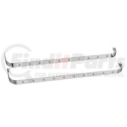 10982962 by PANELITE - SLEEPER SKIRT PAIR PB 567/579 80" LONG CAB EXHST W/O EXT W/3/4" RD AMBER LED(10)