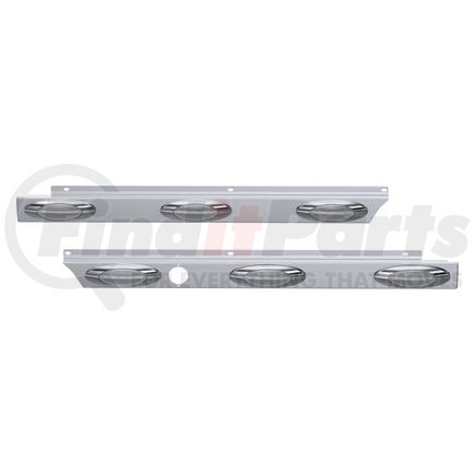 10992252 by PANELITE - CAB PANEL PAIR PB 579 ULTRALOFT SHORT HOOD 2.5" WIDE (3) M1 CLEAR LEDS W/BH SS