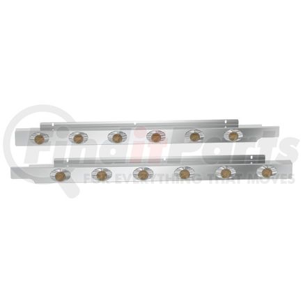 10992325 by PANELITE - CAB SKIRT PAIR PB 579 UNDERBODY EXH 2.5" WIDE W/M3 AMBER CLEAR LED (6)