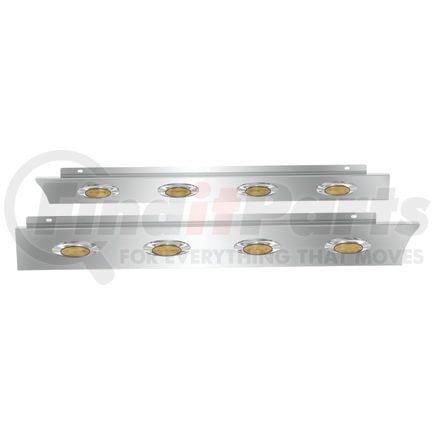 10992500 by PANELITE - CAB SKIRT PR PB 567 SFA '18+ DAYCAB CME 4"/2.75" WIDE W/M5 AMBER LED (4)
