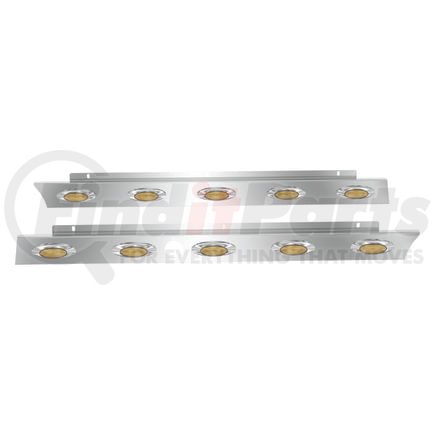 10992650 by PANELITE - CAB SKIRT PAIR PB 567 FORWARD AXLE 2.85" WIDE W/M5 AMBER LED (5) W/BH