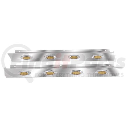 10996536 by PANELITE - SKIRT - CAB, PB 567 SFA '22+ CAB EXHAUST 3" WIDE W/M5 AMBER LEDS (4)