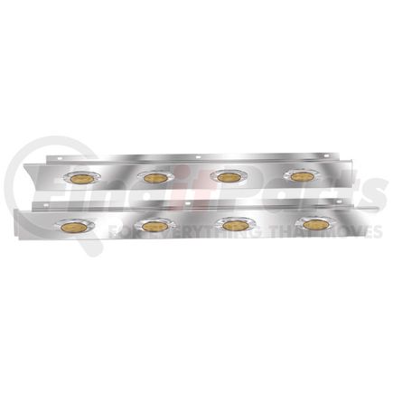 10996537 by PANELITE - SKIRT - CAB, PB 567 SFA '22+ CAB EXHAUST 3" WIDE W/M5 AMBER LEDS (4) & (1) BH