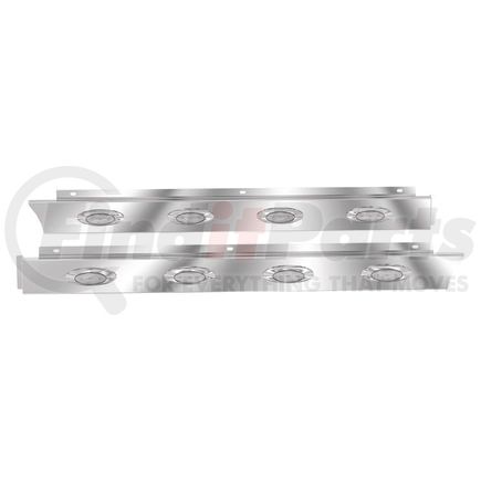 10996538 by PANELITE - SKIRT - CAB, PB 567 SFA '22+ CAB EXHAUST 3" WIDE W/M5 AMBER CLEAR LEDS (4)