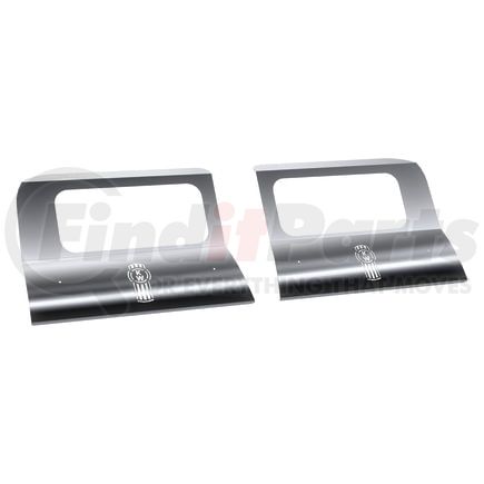 20822000 by PANELITE - FENDER GUARD PAIR KW W900L HEADLIGHT SURROUND, W/KW LOGO CUTOUT