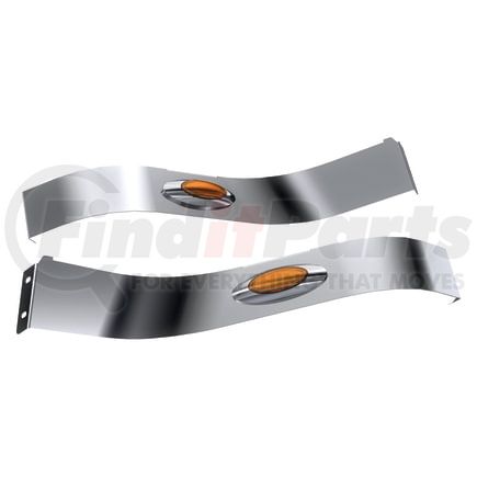 20962041 by PANELITE - TRANSITION PANEL PAIR, KW W990 76" SLEEPER (1) M5 AMBER LED, UNDER EXHAUST SS