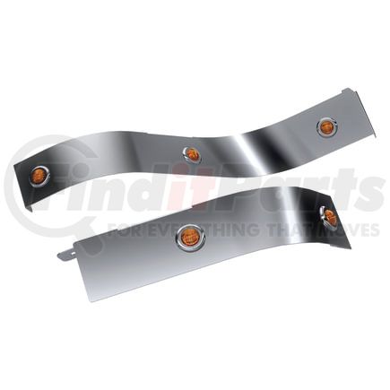 20962036 by PANELITE - TRANSITION PANEL PAIR, KW W990 76" SLEEPER (2/3) 3/4"RD AMBER LED - CAB EXHAUST