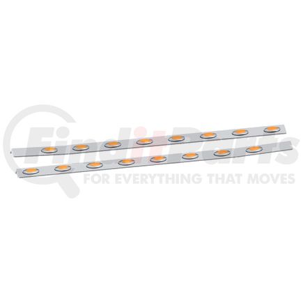 20982539 by PANELITE - SLEEPER SKIRT PAIR KW T680 76" LONG W/EXT 2.5" WIDE W/M5 AMBER LED (8)