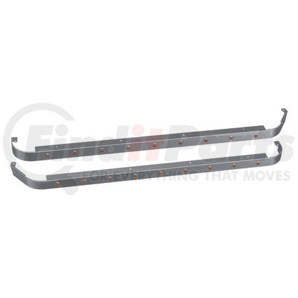 20982928 by PANELITE - SLEEPER SKIRT PAIR KW T680 76" LONG W/O EXT CAB EXHAUST W/ 3/4" RD AMBER LED (9)