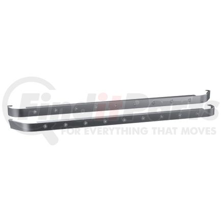 20982929 by PANELITE - SLEEPER SKIRT PR KW T680 76" LONG W/O EXT CAB EXH W/ 3/4" RD AMBER CLEAR LED (9)