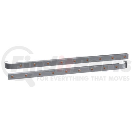 20982930 by PANELITE - SLEEPER SKIRT PR KW T680 76" LONG W/O EXT UNDRBDY EXH W/ 3/4" RD AMBER LED (9)