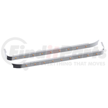 20982942 by PANELITE - SLEEPER SKIRT PAIR KW '07+ 72" LONG NO EXT W/ 3/4" RD AMBER LED (9)