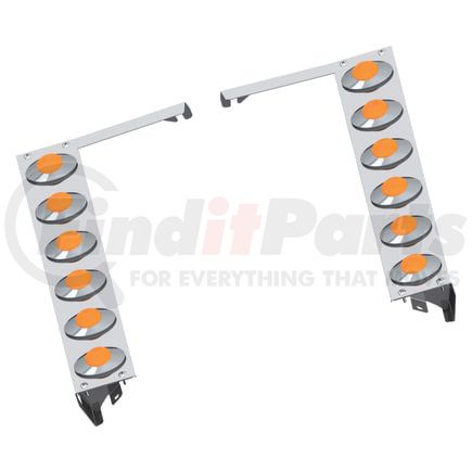 40742323 by PANELITE - AIR CLEANER LITE BAR PAIR INTL HX520 FRONT W/M3 AMBER LED (6)