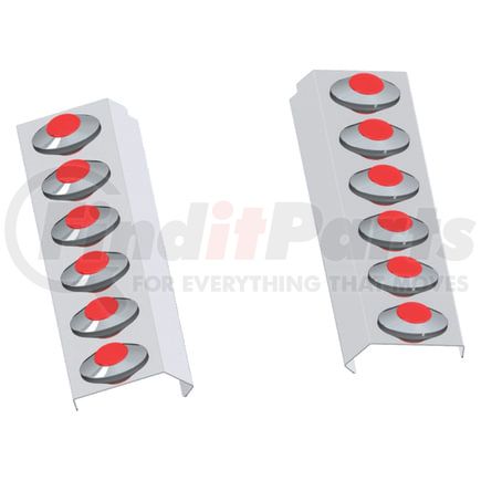 40742325 by PANELITE - AIR CLEANER LITE BAR PAIR INTL HX520 REAR W/M3 RED LED (6)