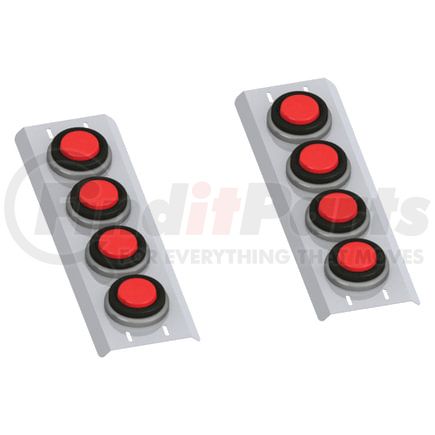 50742004 by PANELITE - AIR CLEANER LIGHT BAR PAIR WS 4900FA '07+ REAR 123" W/2" RD RED LED (4) W/BEZELS