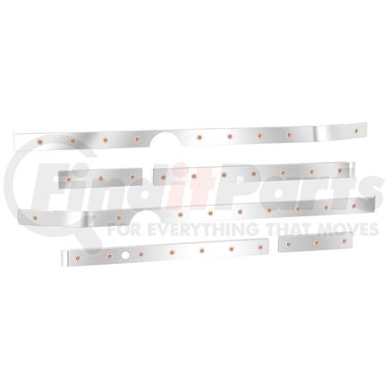 60975002 by PANELITE - CAB/70" SLEEPER/EXTENDER, MACK CH, 3.25" (7/9/3) 3/4"RND AMBER LIGHTS, W/BH