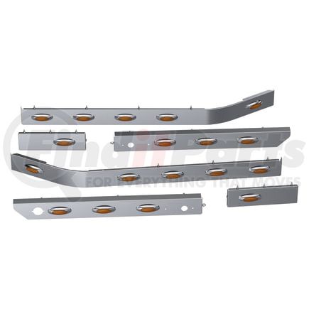 60975502 by PANELITE - CAB/48" SLEEPER/EXTENDER MK ANTHEM W/O FAIRING 3" WIDE W/M5 AMBER-LED (3/5/1)