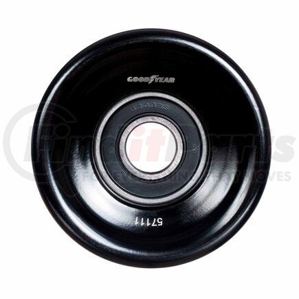 57111 by GOODYEAR BELTS - Accessory Drive Belt Idler Pulley - FEAD Pulley, 3.22 in. Outside Diameter, Steel