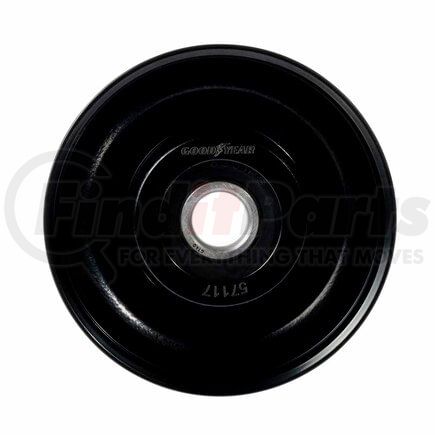 57117 by GOODYEAR BELTS - Accessory Drive Belt Idler Pulley - FEAD Pulley, 3.07 in. Outside Diameter, Steel