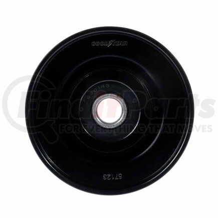 57123 by GOODYEAR BELTS - Accessory Drive Belt Idler Pulley - FEAD Pulley, 3.32 in. Outside Diameter, Steel