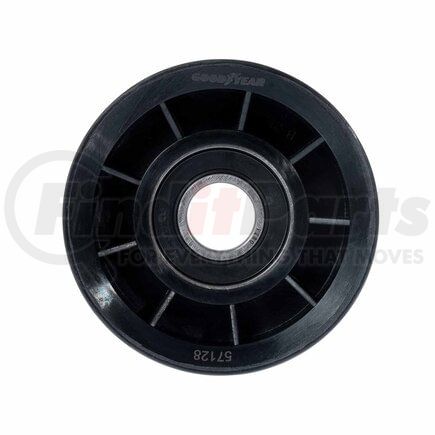 57128 by GOODYEAR BELTS - Accessory Drive Belt Idler Pulley - FEAD Pulley, 2.99 in. Outside Diameter, Steel