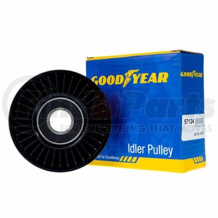 57124 by GOODYEAR BELTS - Accessory Drive Belt Idler Pulley - FEAD Pulley, 3.24 in. Outside Diameter, Thermoplastic