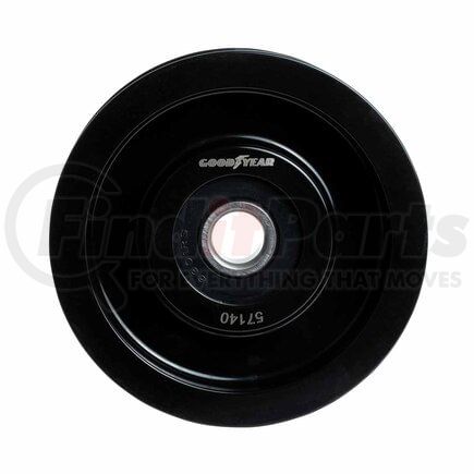 57140 by GOODYEAR BELTS - Accessory Drive Belt Idler Pulley - FEAD Pulley, 3.17 in. Outside Diameter, Steel