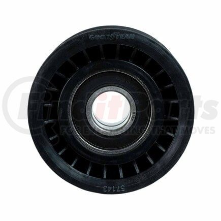 57143 by GOODYEAR BELTS - Accessory Drive Belt Idler Pulley - FEAD Pulley, 2.87 in. Outside Diameter, Steel