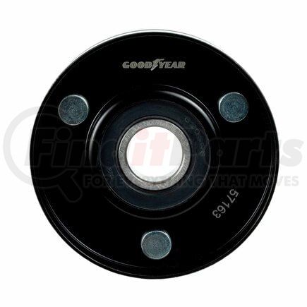 57163 by GOODYEAR BELTS - Accessory Drive Belt Idler Pulley - FEAD Pulley, 2.99 in. Outside Diameter, Steel