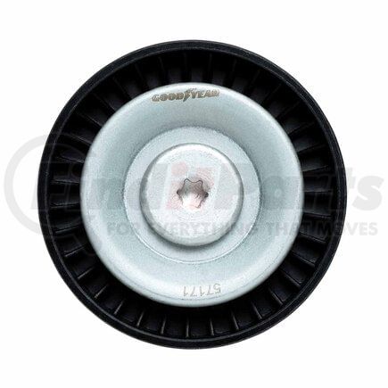 57171 by GOODYEAR BELTS - Accessory Drive Belt Idler Pulley - FEAD Pulley, 2.55 in. Outside Diameter, Thermoplastic