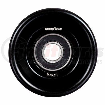 57428 by GOODYEAR BELTS - Accessory Drive Belt Idler Pulley - FEAD Pulley, 3.54 in. Outside Diameter, Steel