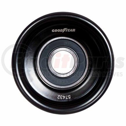 57432 by GOODYEAR BELTS - Accessory Drive Belt Idler Pulley - FEAD Pulley, 2.99 in. Outside Diameter, Steel