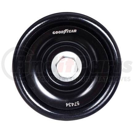 57434 by GOODYEAR BELTS - Accessory Drive Belt Idler Pulley - FEAD Pulley, 2.99 in. Outside Diameter, Steel