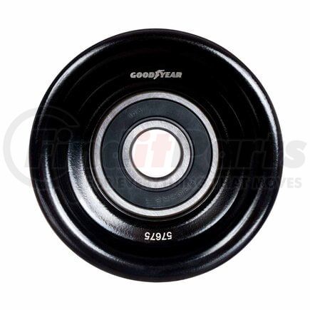 57675 by GOODYEAR BELTS - Accessory Drive Belt Idler Pulley - FEAD Pulley, 3.54 in. Outside Diameter, Steel