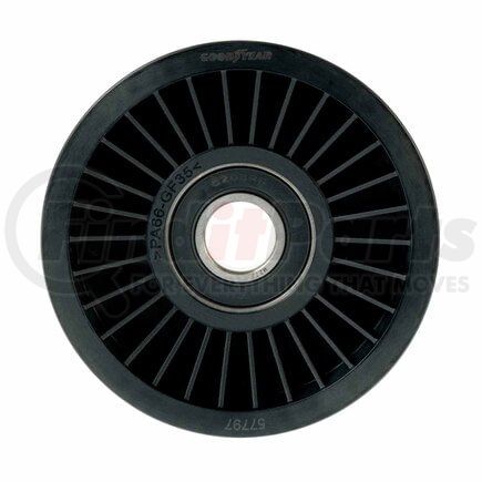 57797 by GOODYEAR BELTS - Accessory Drive Belt Idler Pulley - FEAD Pulley, 3.49 in. Outside Diameter, Thermoplastic