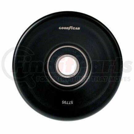 57795 by GOODYEAR BELTS - Accessory Drive Belt Idler Pulley - FEAD Pulley, 4.01 in. Outside Diameter, Steel